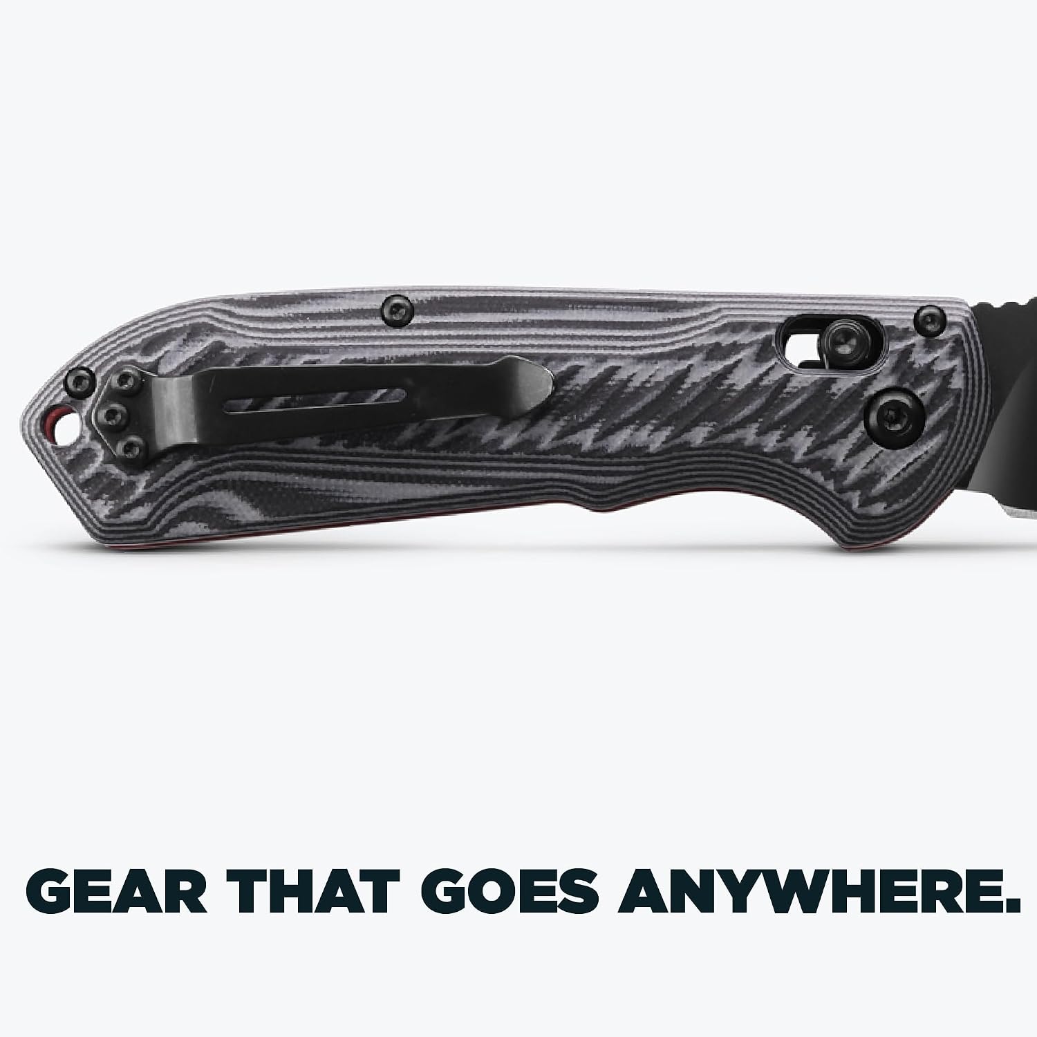 Benchmade - Freek Outdoor EDC Knife, Drop-Point Blade with Gray/Black G10 Handle (560BK-1)