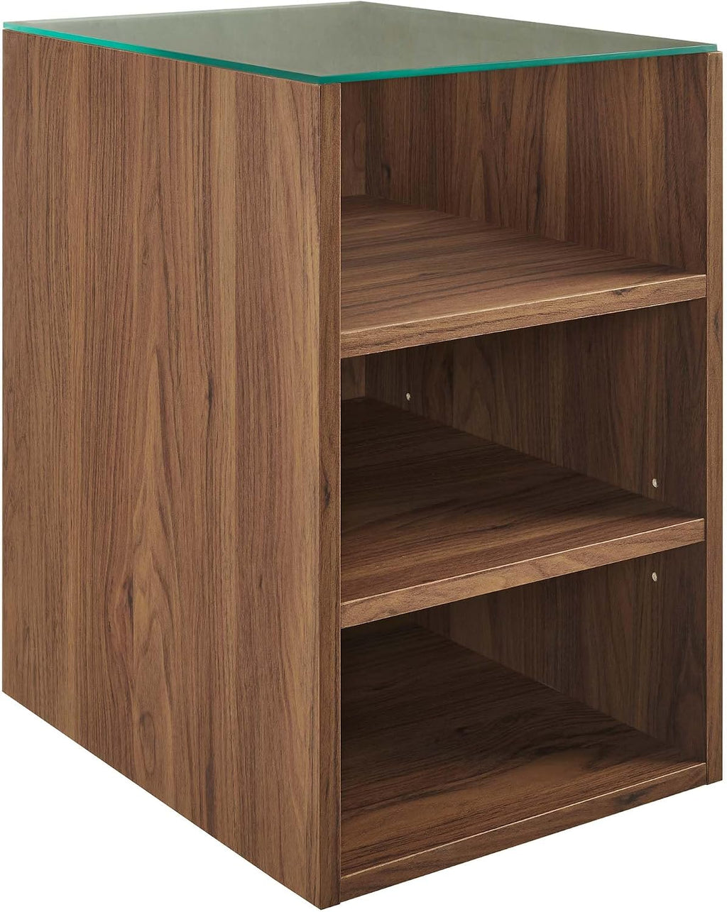 Modway Render 62 Inch Mid-Century Modern Floating Bathroom Vanity with Double Sink in Walnut White – Wall-Mount Vanity with Storage Cabinet and Dual Ceramic Sinks