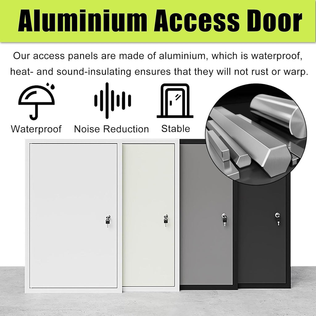 Large Recessed Metal Access Panels 20x20 25x25 30x50 35x60 40x40, Fire Rated Attic Access Door/Wall Hatch Cover Plate, Drywall Inspection Panel For Ceilings, Electrical, Plumbing(White,30x30inch)