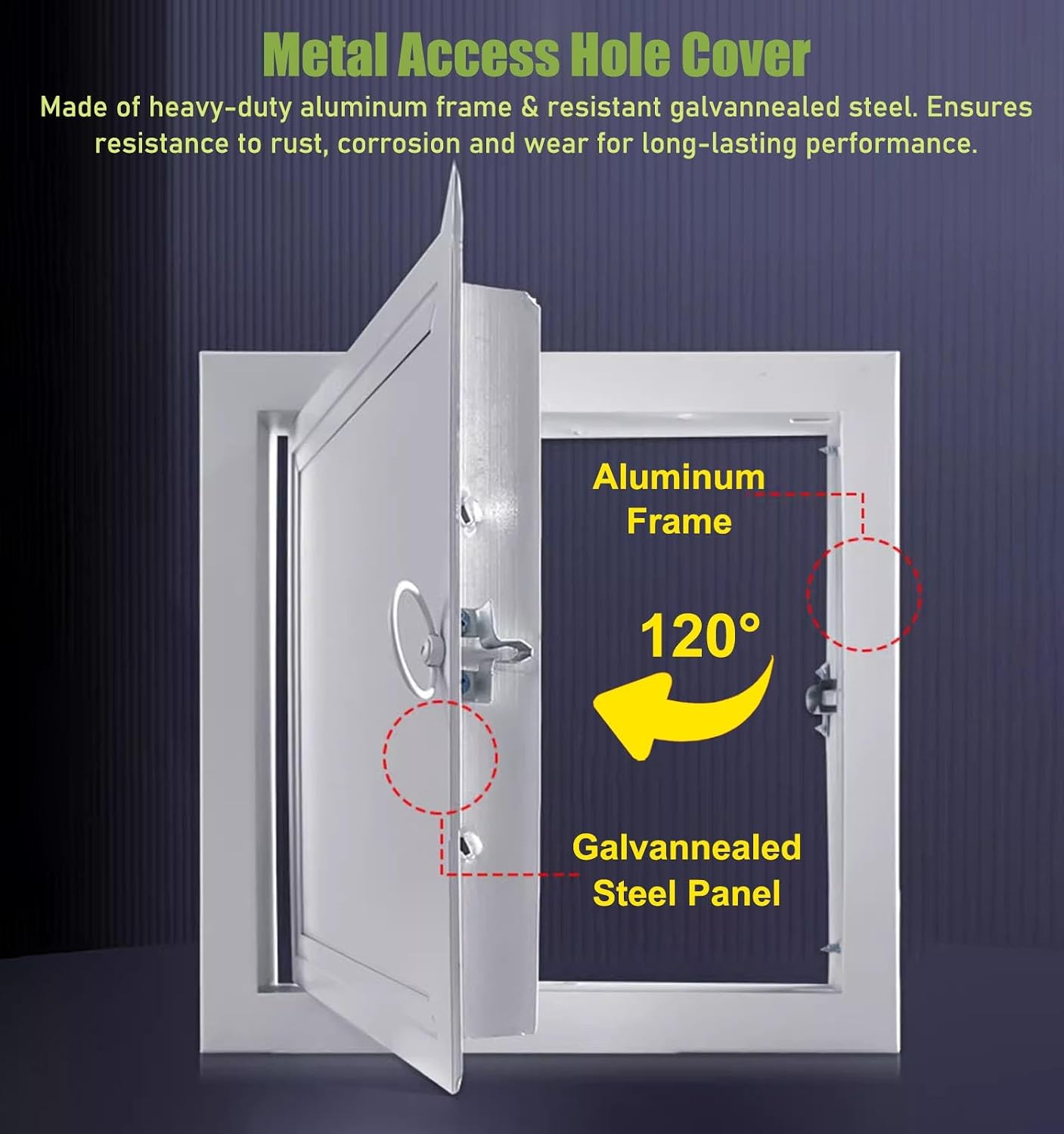 Small Access Panel for Drywall, Flush Wall Mount Electrical Panel Cover Indoor Outside, Commercial Home Access Door Panel with Screws(23x27in(58x69cm))