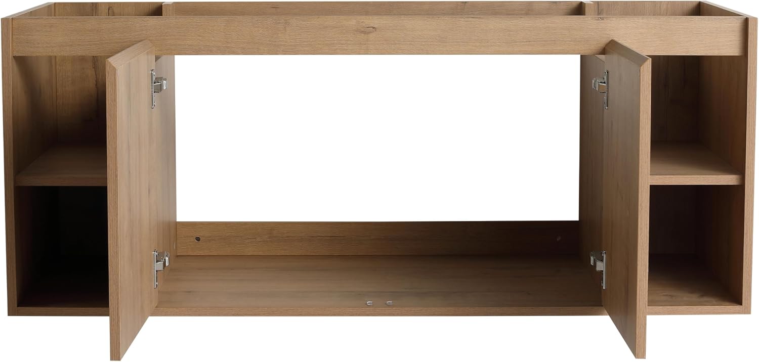48 Inch Bathroom Vanity Without Sink Top,48' Floating Bathroom Vanity No Sink Top,Modern Floating Vanity Cabinet for Bathroom,Wall Mounted Plywood Vanity Cabinet,Brown