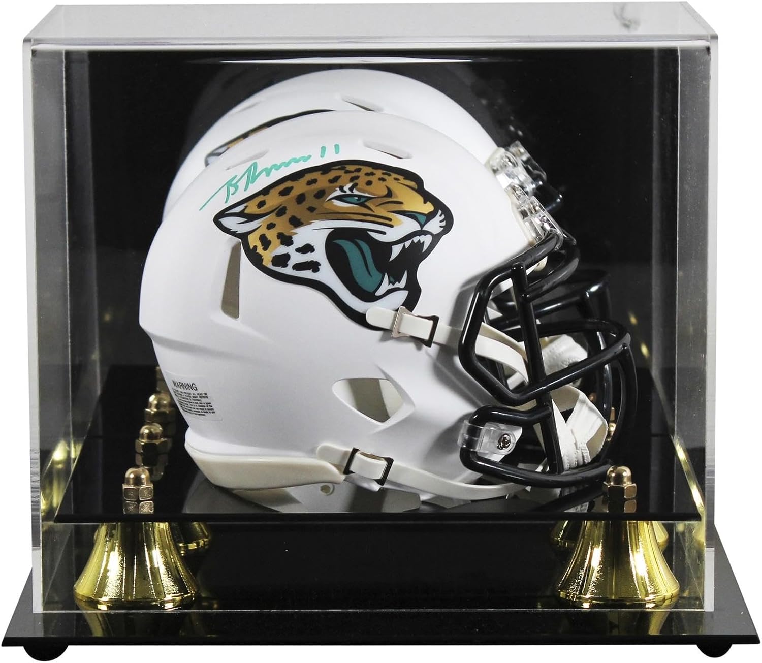 Jaguars Brian Thomas Jr. Signed On-Field Alt 2024 Speed Mini Helmet W/Case Fan - Autographed NFL Mini Helmets