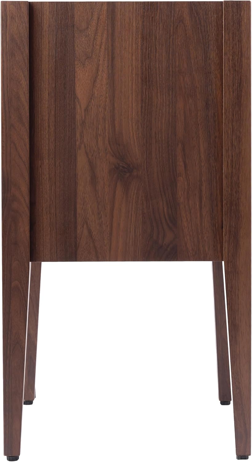 JONATHAN Y Corbin 20 in. W x 18 in. D x 33 in. H Modern 1-Drawer Freestanding Bathroom Vanity Base Only with Black Handles, Walnut (Sink Basin Not Included) VAN2000B