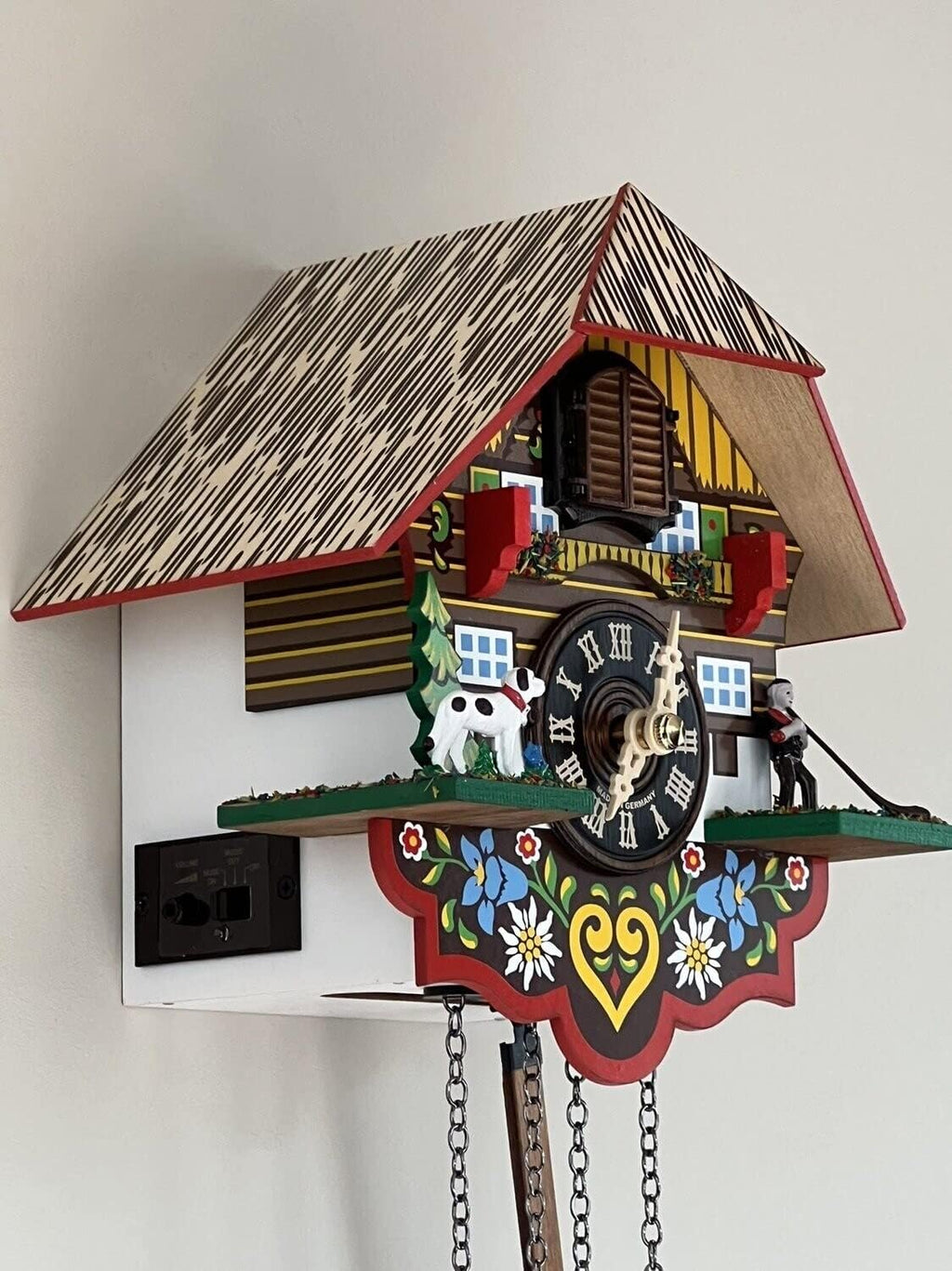 Musical Multi-Colored Quartz Cuckoo Clock - 8 Inches Tall - Model # M8-08PQ