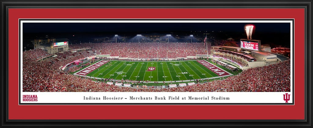 Indiana Hoosiers Football - Double Mat, Deluxe Framed Print by Blakeway Panoramas