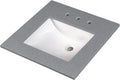 MSI Sparkling Gray Vanity Top with Under Mount Rectangle Ceramic Sinks, Engineered Marble Stone, 4' CC Faucet Holes, 31'X22'