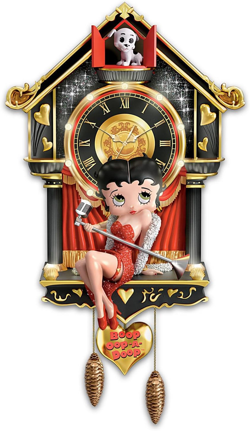 The Bradford Exchange Sculpted Betty Boop Cuckoo Clock with Lights and Sound