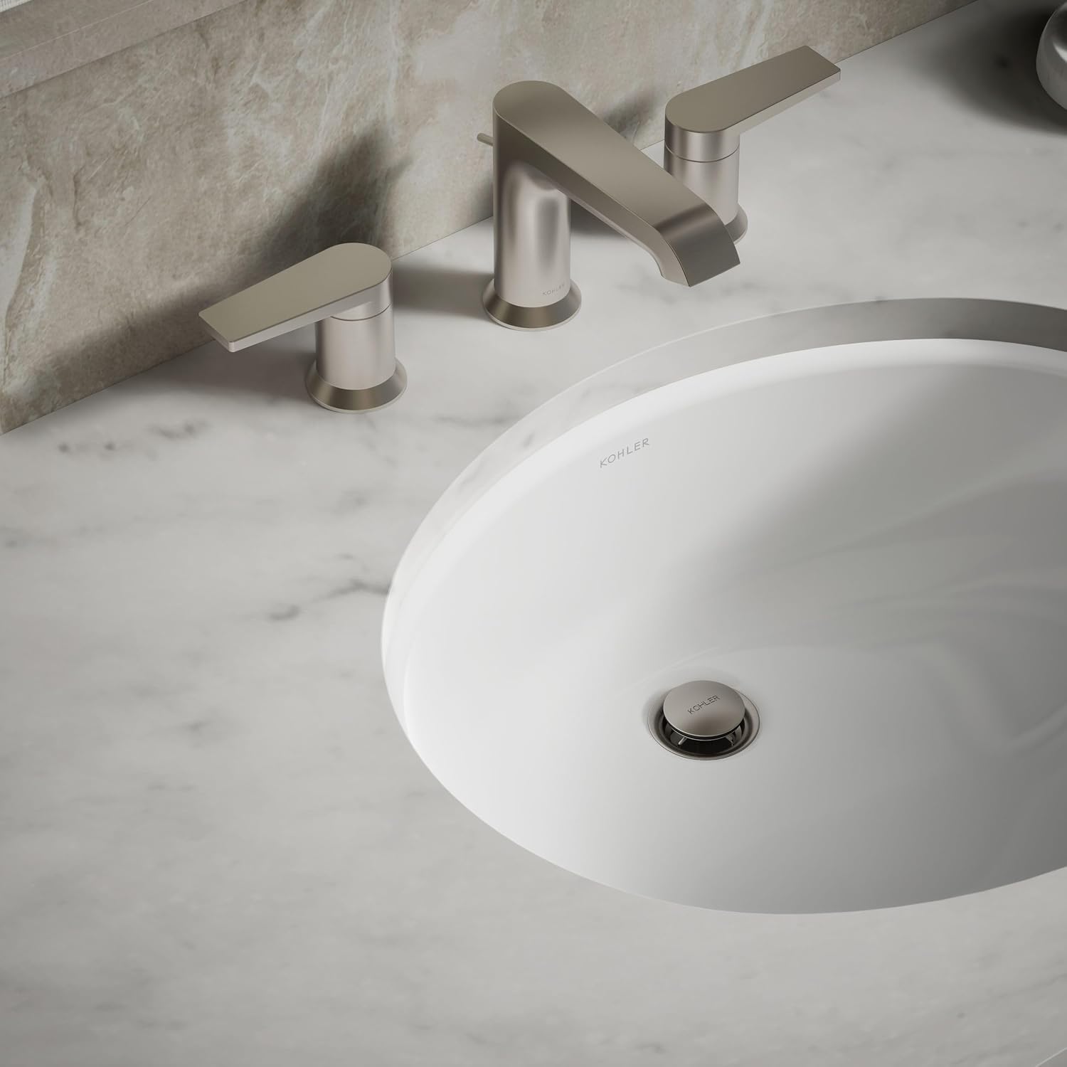 Caxton Oval 17' x 14' Undermount bathroom sink, White