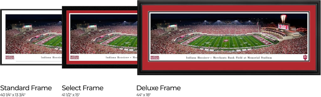 Indiana Hoosiers Football - Double Mat, Deluxe Framed Print by Blakeway Panoramas