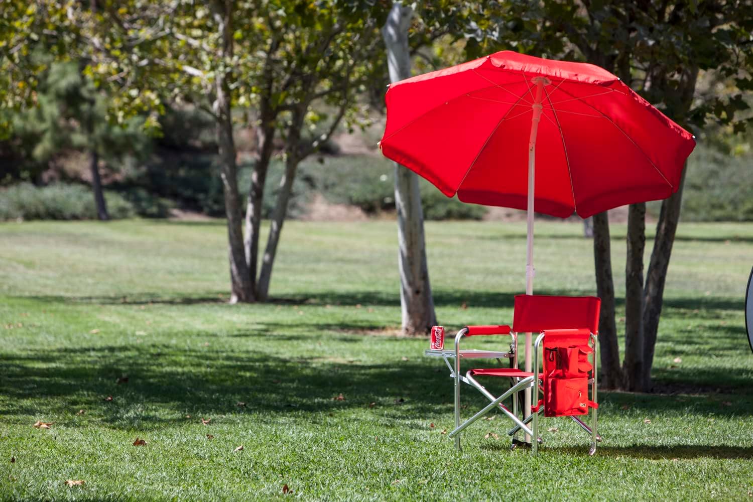 PICNIC TIME NCAA Ohio State Buckeyes Sports Chair with Side Table - Beach Chair - Camp Chair for Adults