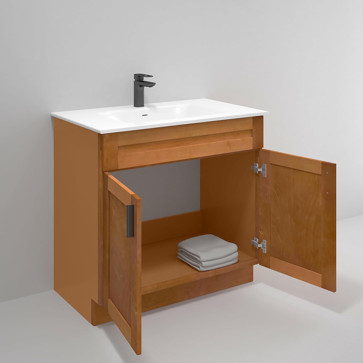 Maple Shaker Sink Base Bathroom Vanity 24'/30'/36' Width (36' Width)