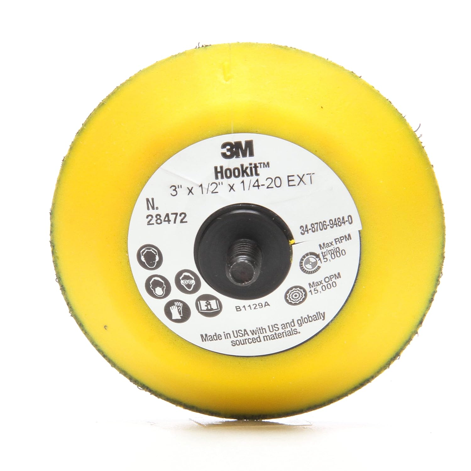 Cubitron Hookit Disc Pad - For Hook and Loop Discs - Use With Random Orbital Sanders, Rotary Sanders, Angle Grinders - 3' x .5' - 28472