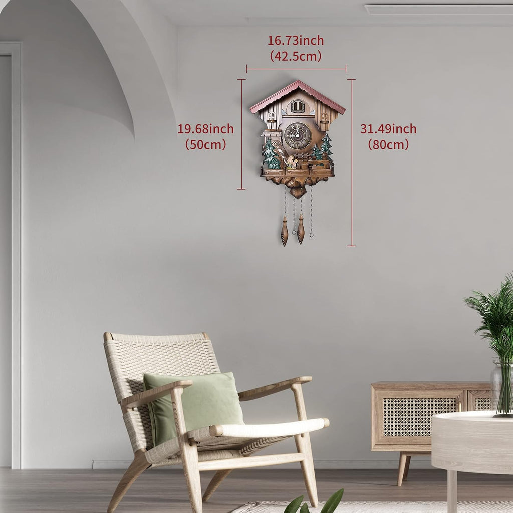 Kendal Cuckoo Clock Pendulum Quartz Wall Clock Black Forest House Home Decor MX239