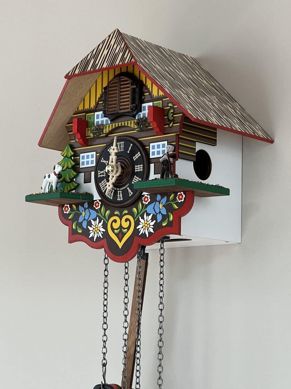 Musical Multi-Colored Quartz Cuckoo Clock - 8 Inches Tall - Model # M8-08PQ
