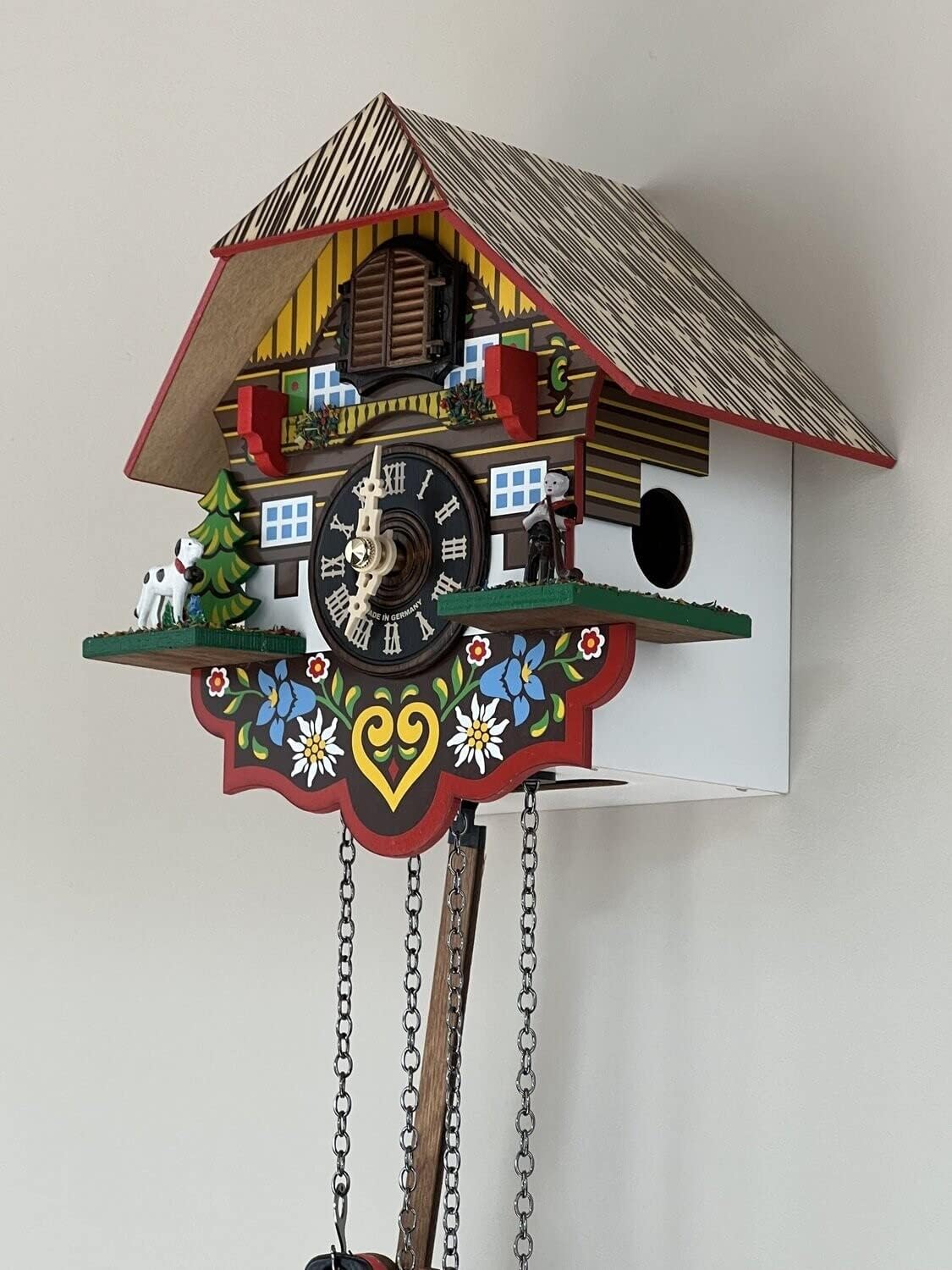 Musical Multi-Colored Quartz Cuckoo Clock - 8 Inches Tall - Model # M8-08PQ