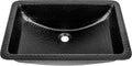 Monarch Abode Bathroom Sink – 21-Inch Venitian Dual Mount Undermount or Drop In Bathroom Sinks, Bathrooms Hand Hammered Matte Black Aluminum Vanity Sink for Countertop, Powder Room, Bath, or Restroom