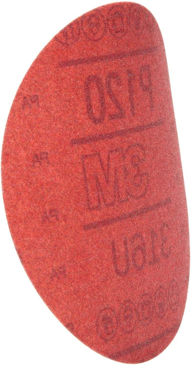3M 01300 Hookit Red 5' P120 Grit Abrasive Disc (Pack of 6)
