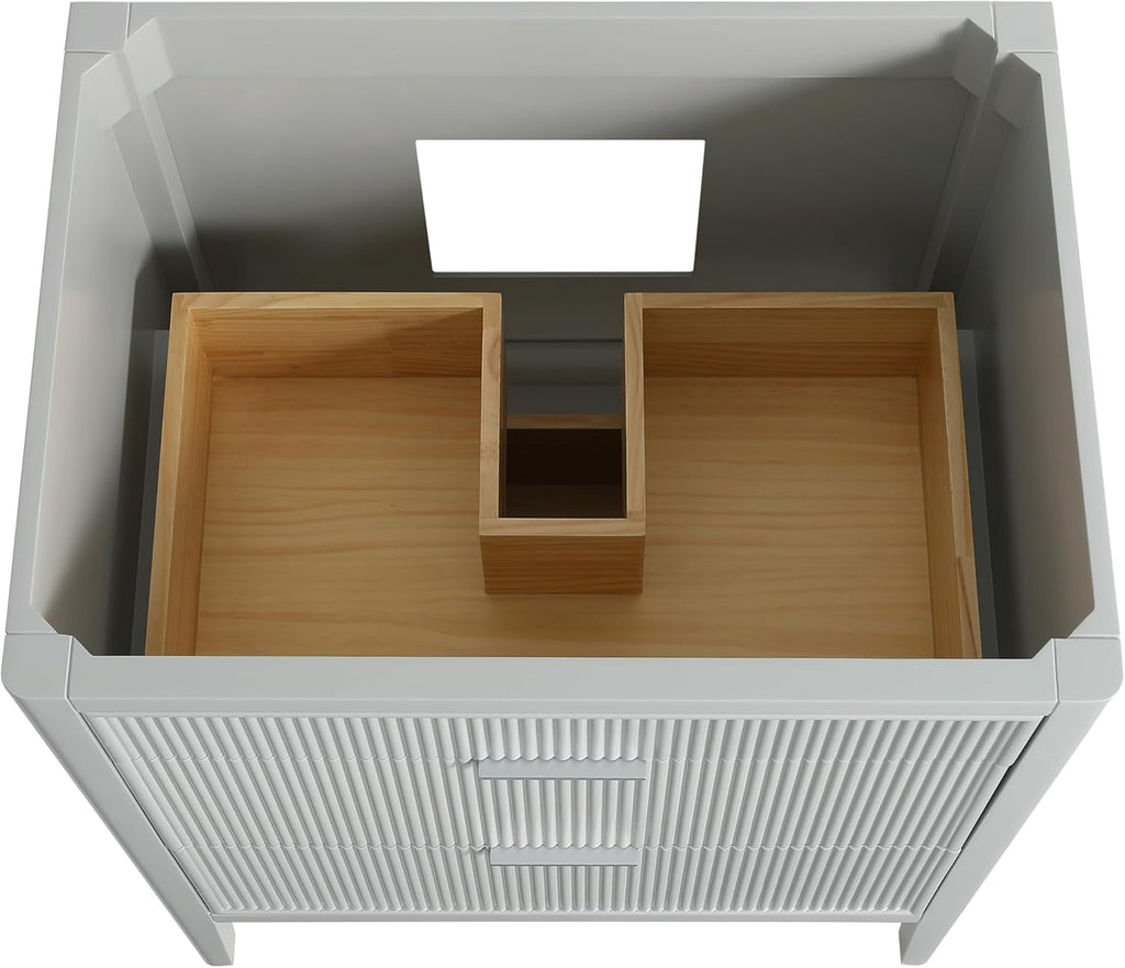KEIKI 30' Freestanding Bathroom Vanity with Sink,Storage Cabinet with 2 Handle Sets and Engineered Marble Top