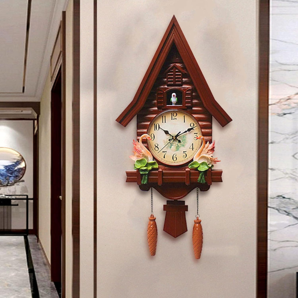 Cuckoo Clocks for Wall,Cuckoo Clocks,Wall Clock,Home Decor Wall Clock Traditional Cuckoo Clock Wall Decor Clock Vintage Cuckoo Clocks Office Decor Gift (Brown)