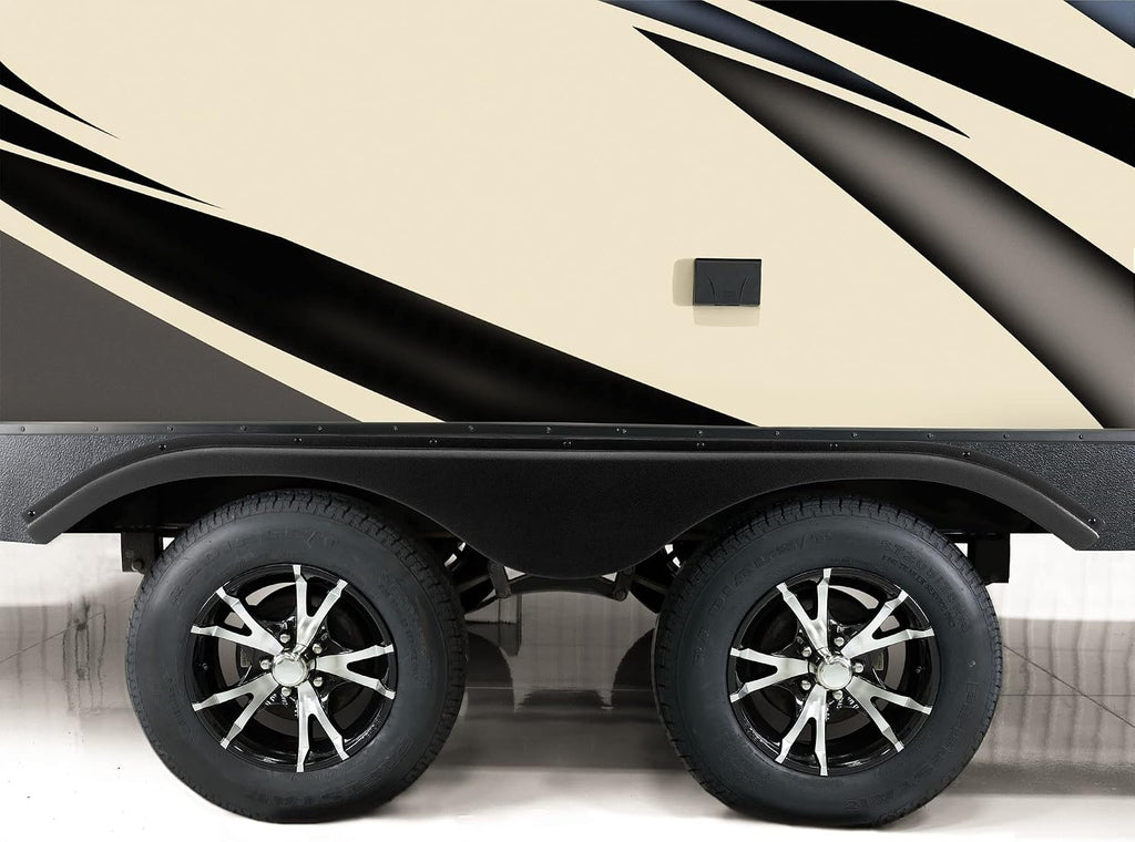 RecPro RV Tandem Fender Skirt | 65 1/2' W x 8 1/2' H (Black, 2 Fender Skirts)