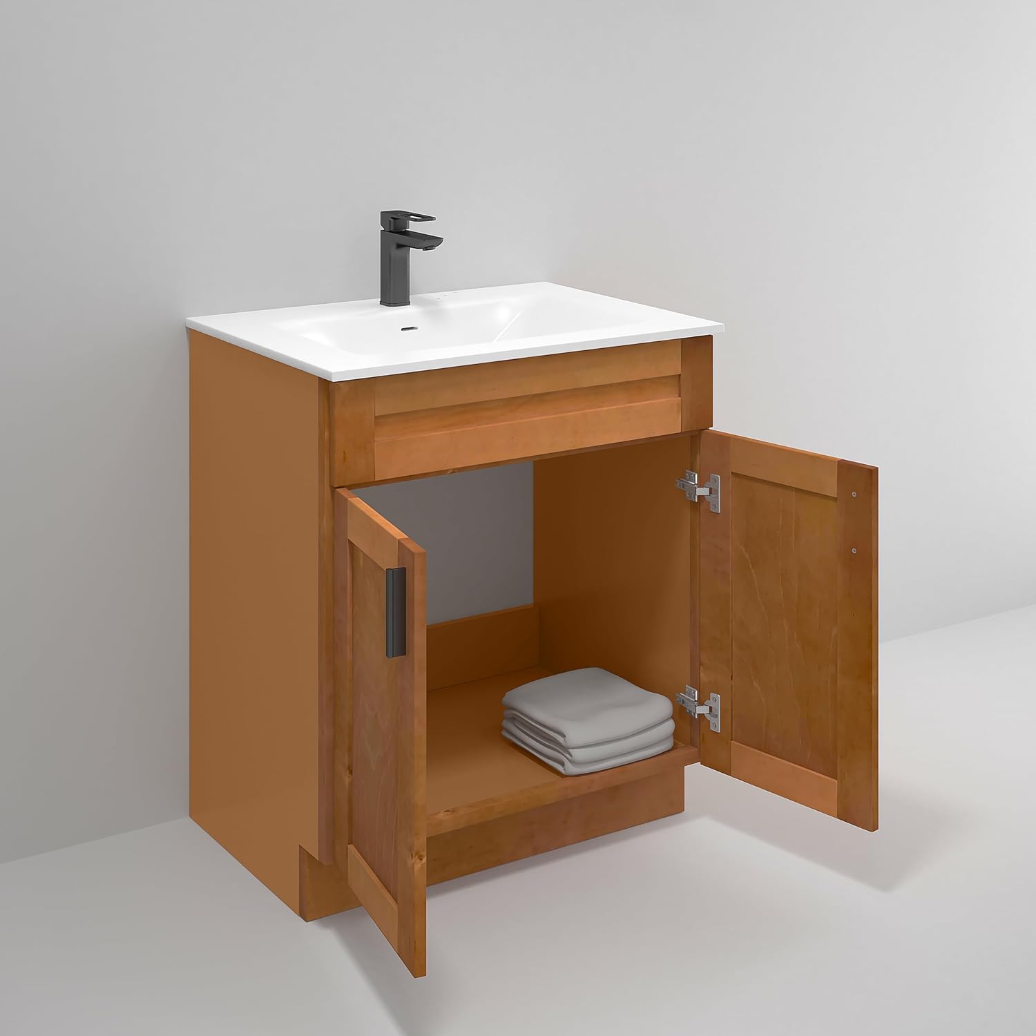 Maple Shaker Sink Base Bathroom Vanity 24'/30'/36' Width (30' Width)