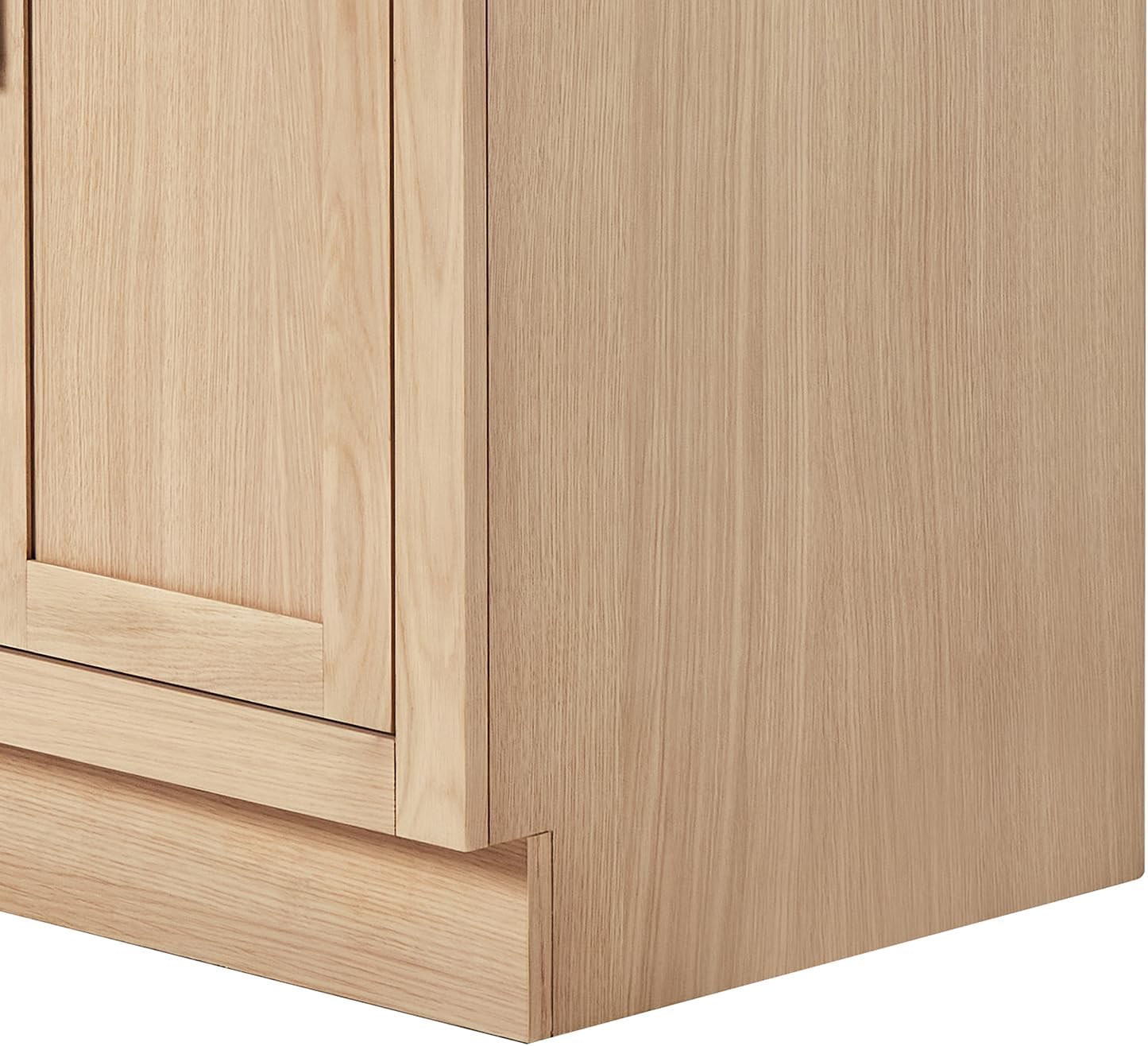 ARIEL Hepburn 30-inch Bathroom Vanity Base Cabinet,Solid Wood, 2 Soft Closing Doors, 1 Dovetail Drawers, White Oak