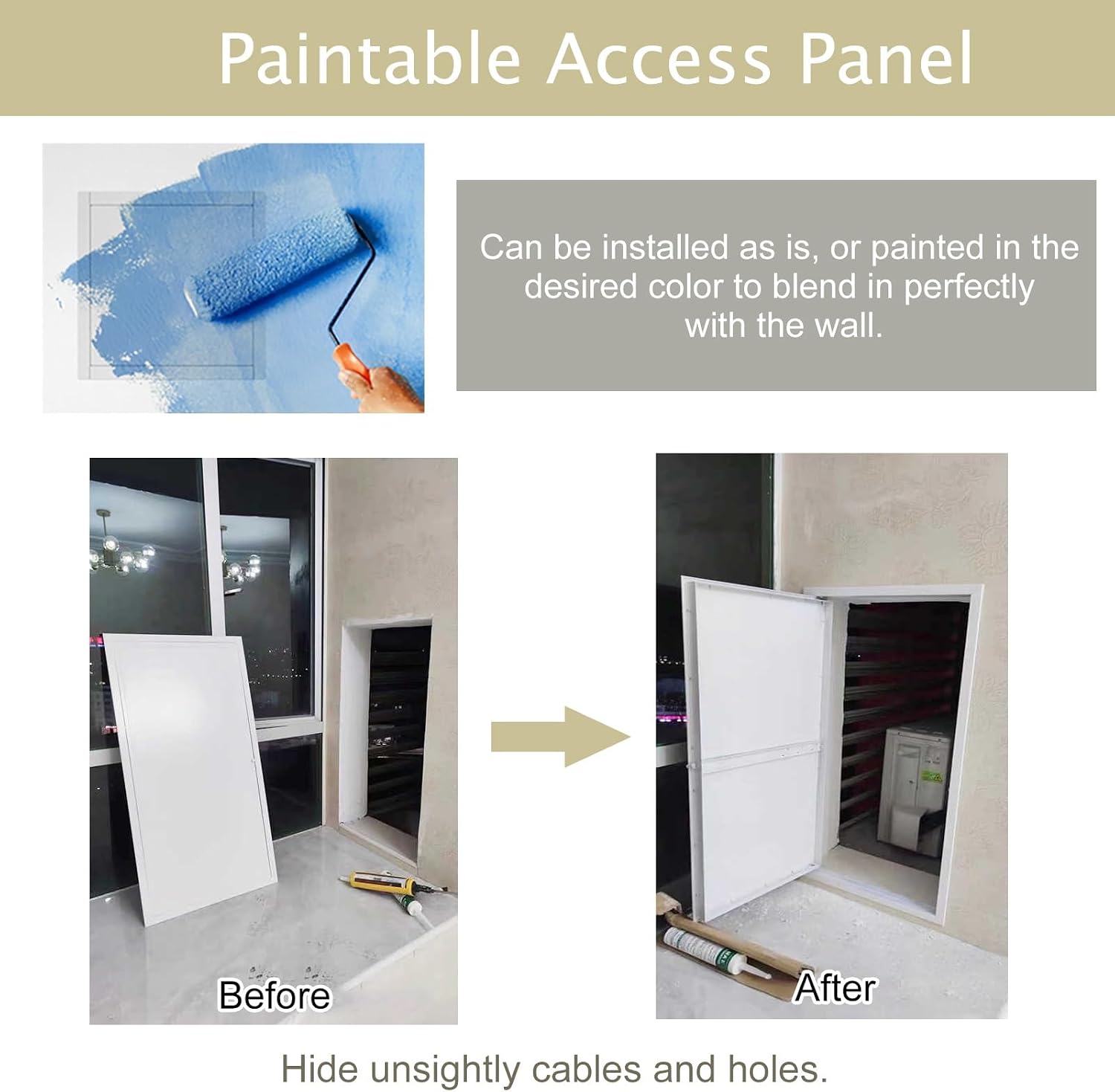 8x10 12x18 14x18 16x20 24x30 Access Door, Metal Access Panel for Plumbing/Cable, Wall/Ceiling Access Panel, Electrical Inspection Hatch(45x65cm/18x26in)