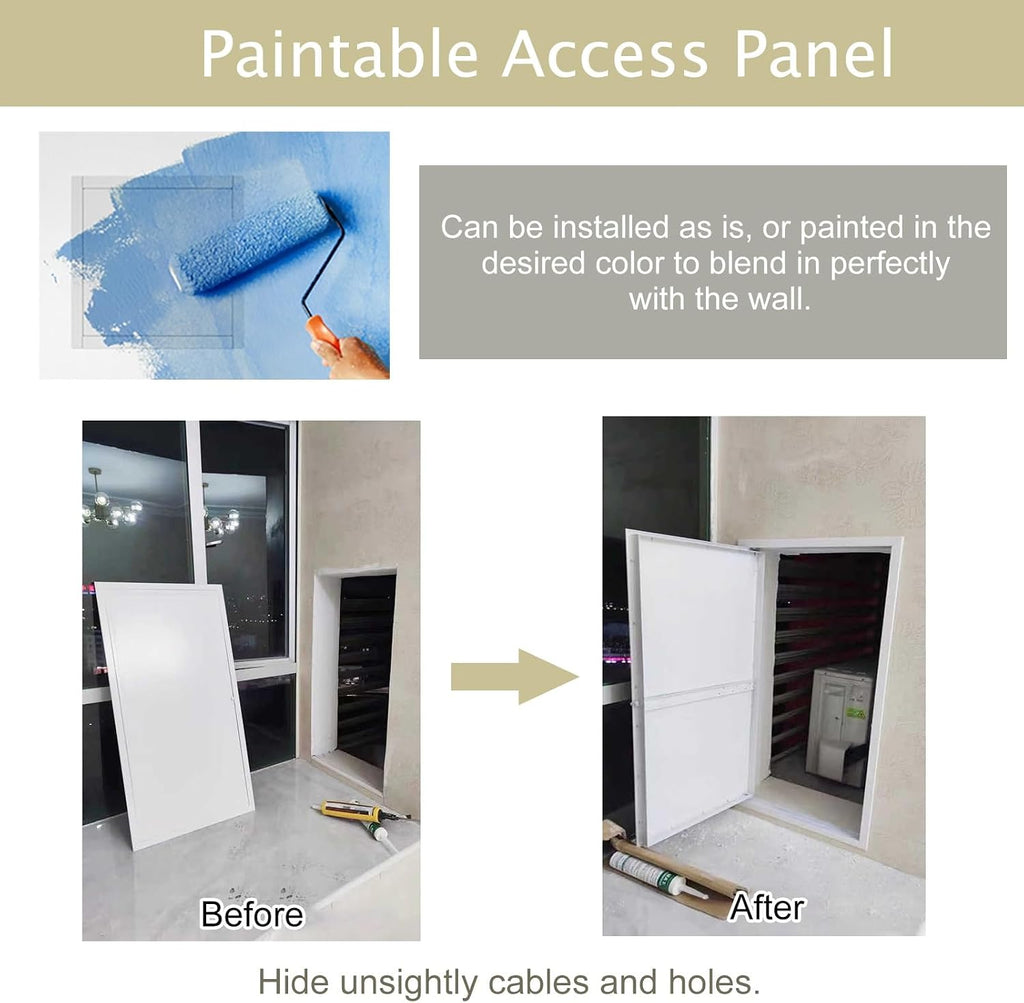 8x10 12x18 14x18 16x20 24x30 Access Door, Metal Access Panel for Plumbing/Cable, Wall/Ceiling Access Panel, Electrical Inspection Hatch(25x30cm/10x12in)
