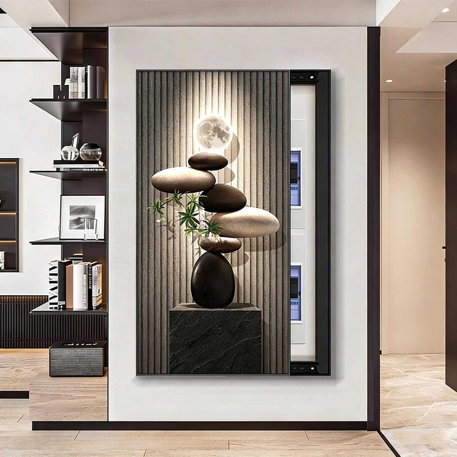 Wall Mounted Electrical Panel Cover, Decorative Aluminum Frame for Indoor/Outdoor Use, Ideal for Living Room and Office