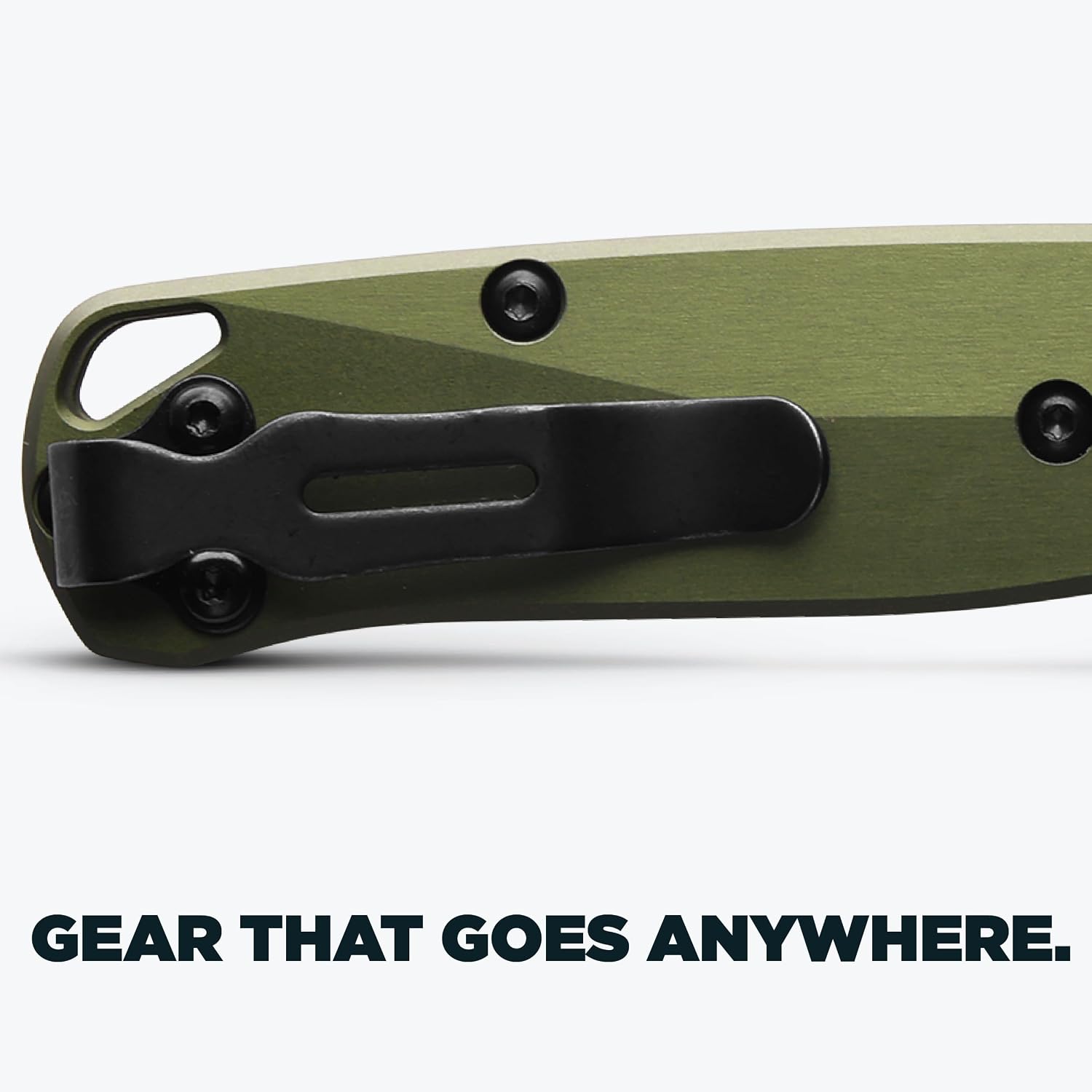 Benchmade - Mini Bugout, Outdoor, EDC Folding Knife, Drop-Point Blade with Woodland Green Aluminum Handle (533SL-10)
