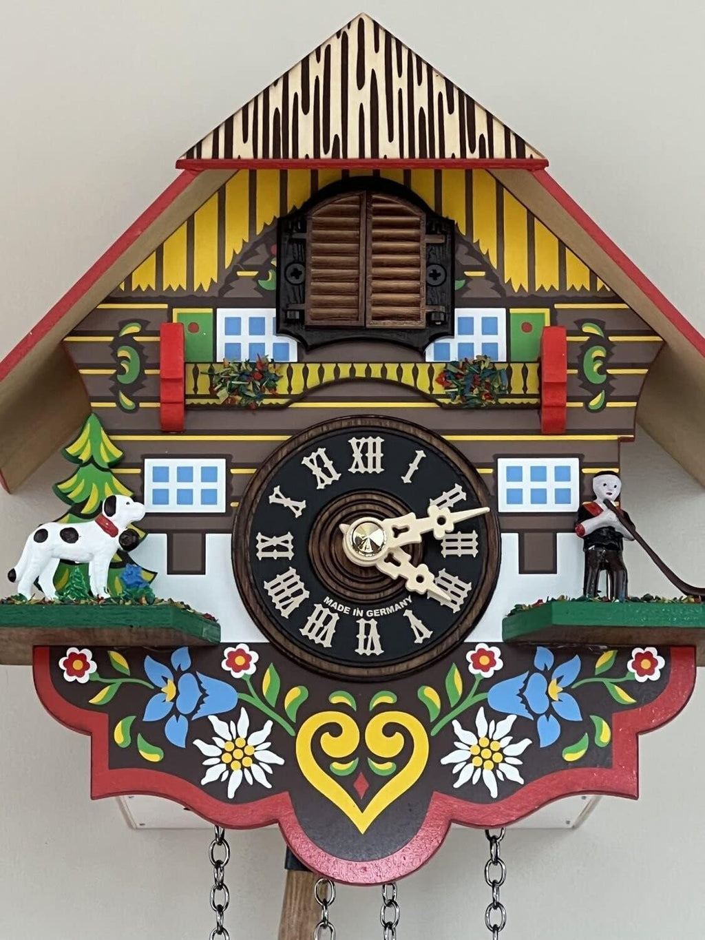 Musical Multi-Colored Quartz Cuckoo Clock - 8 Inches Tall - Model # M8-08PQ