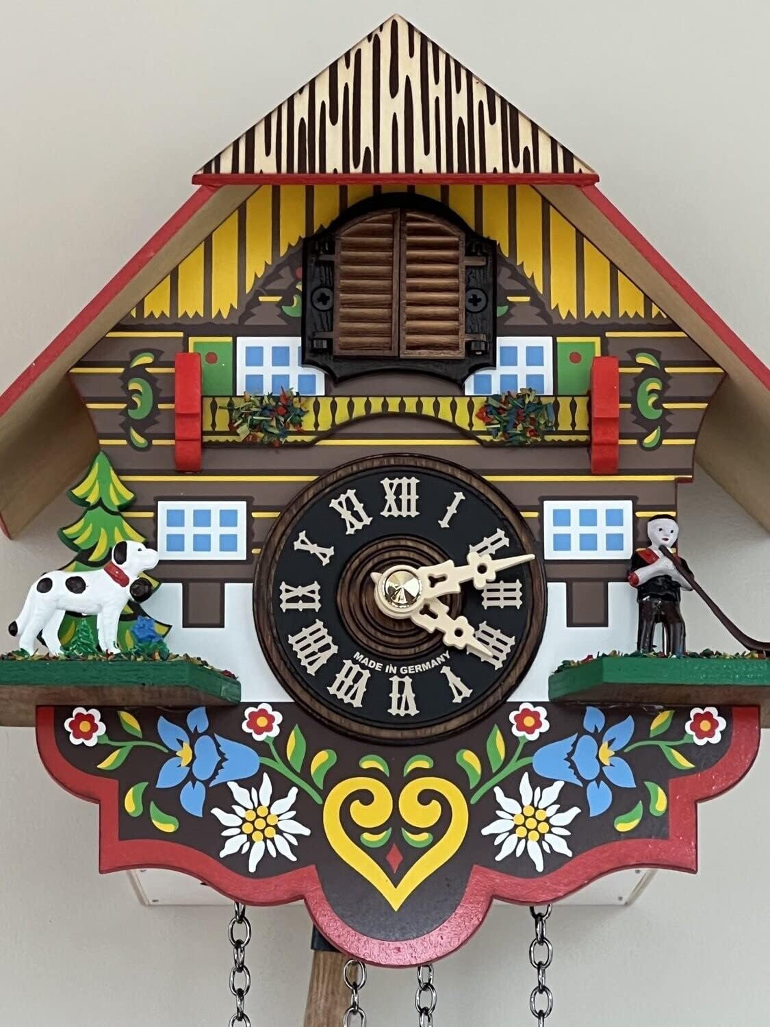 Musical Multi-Colored Quartz Cuckoo Clock - 8 Inches Tall - Model # M8-08PQ