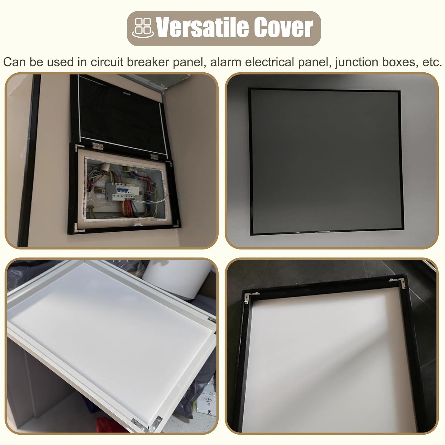 Art Tan Breaker Box Cover - Durable Metal Electrical Panel Cover with Screws, Horizontal Design, Perfect for Laundry Room, Size 50x40cm (19 3/4x15 3/4in)
