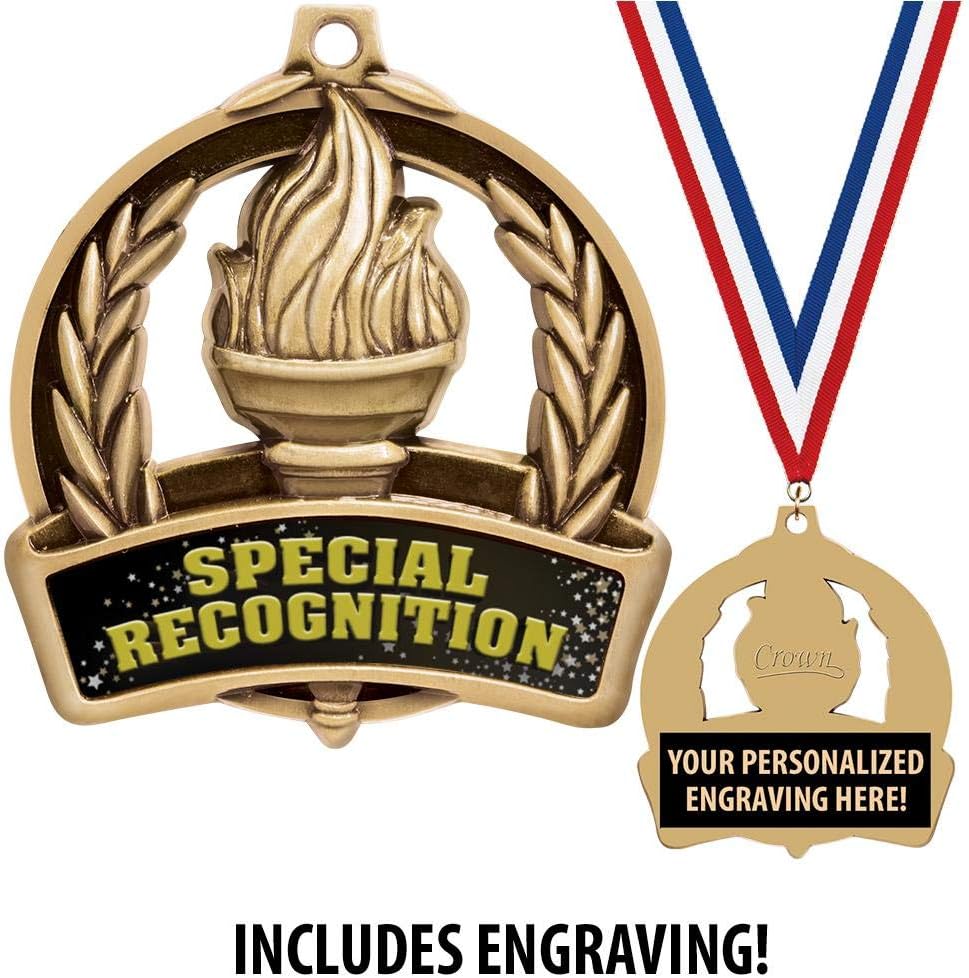Special Recognition Medals, 2' Kids Achievement Medal Awards with Custom Engraving