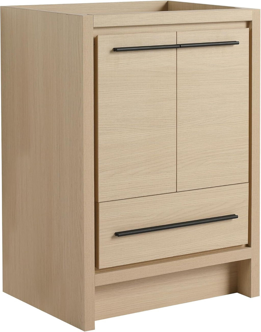 24 Inch Bathroom Vanity Without Sink, 24' Freestanding Vanity Without Sink Top, Sturdy Plywood Wooden Cabinet and 1 Drawer with Stainless Steel Slide Rails, Modern Floor-Standing Cabinet