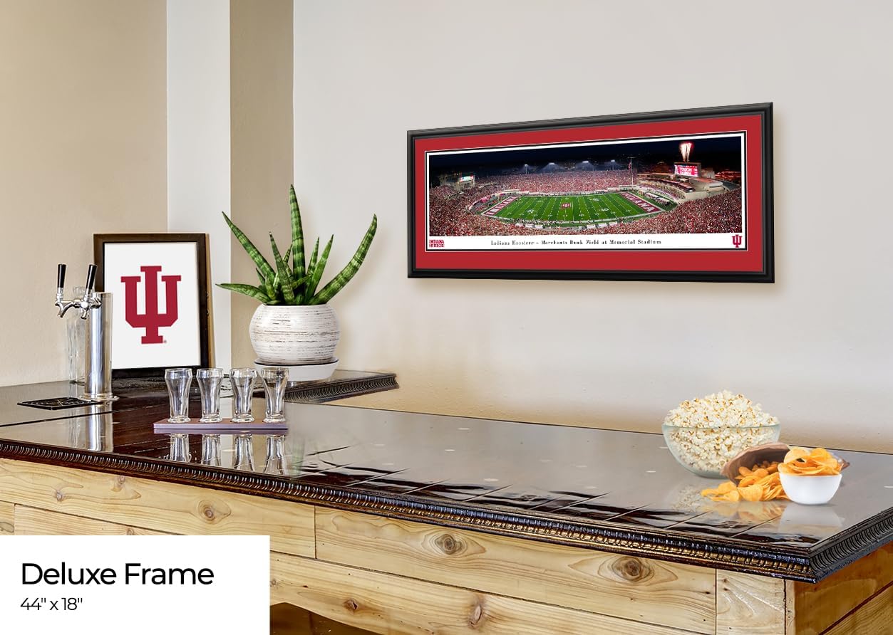 Indiana Hoosiers Football - Double Mat, Deluxe Framed Print by Blakeway Panoramas