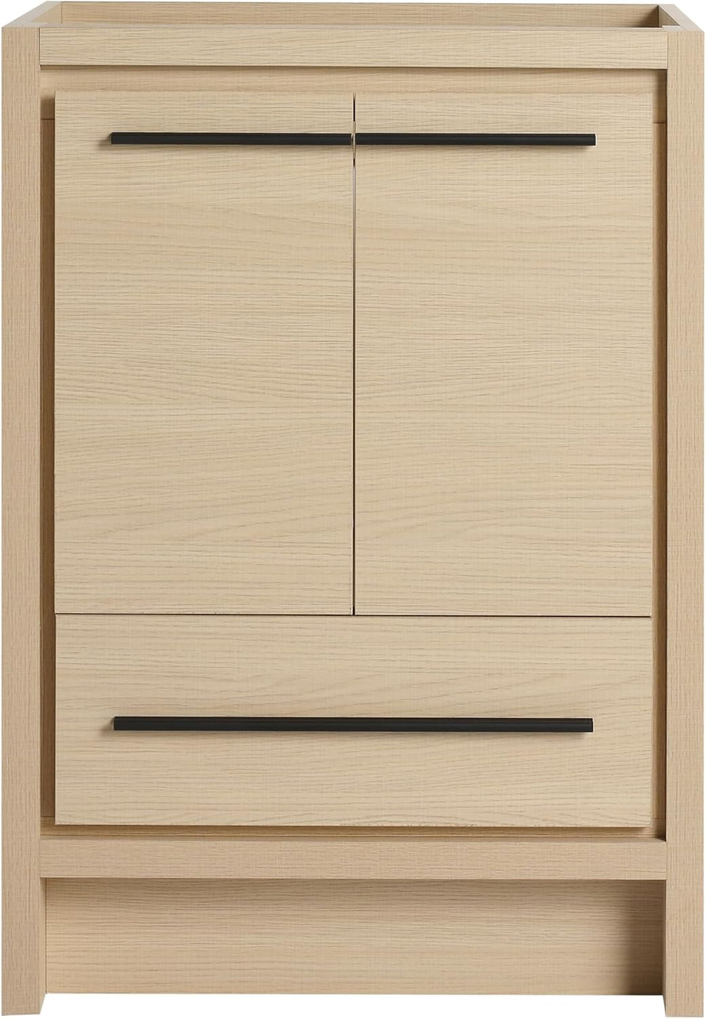 24 Inch Bathroom Vanity Without Sink, 24' Freestanding Vanity Without Sink Top, Sturdy Plywood Wooden Cabinet and 1 Drawer with Stainless Steel Slide Rails, Modern Floor-Standing Cabinet