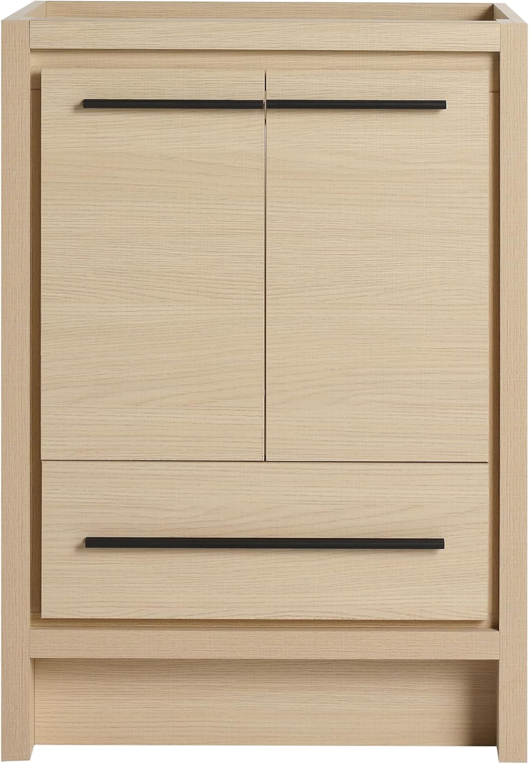24 Inch Bathroom Vanity Without Sink, 24' Freestanding Vanity Without Sink Top, Sturdy Plywood Wooden Cabinet and 1 Drawer with Stainless Steel Slide Rails, Modern Floor-Standing Cabinet
