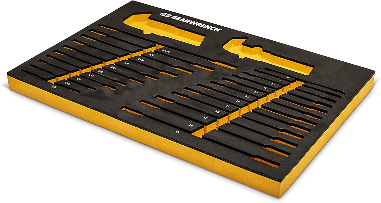 GEARWRENCH 44 Piece 90-Tooth SAE/Metric Ratcheting Wrench and Hex Key Set - 86528