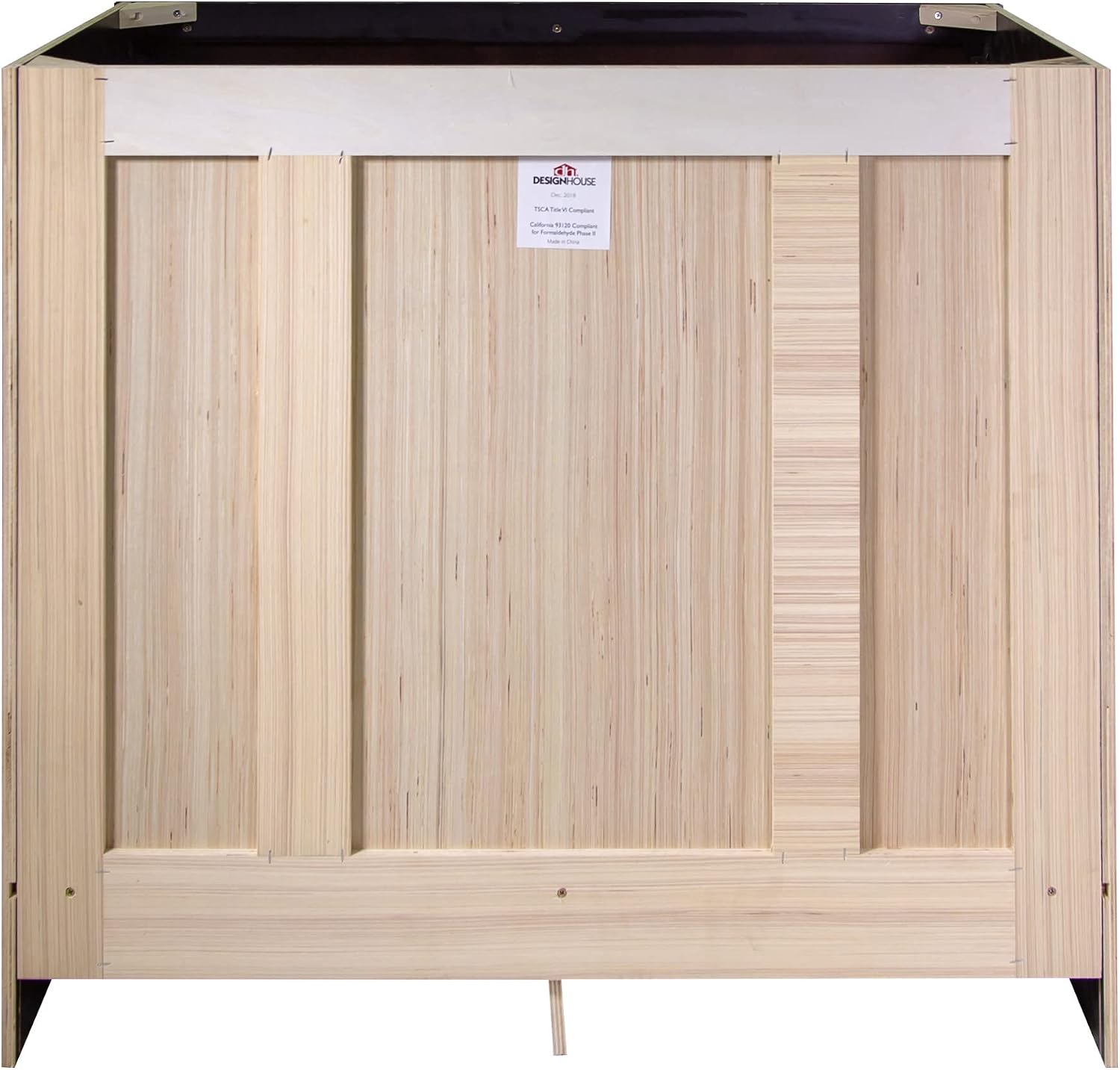 Design House Brookings 37 Inch Bathroom Vanity with Top, Ready to Assemble, Brown, 585836