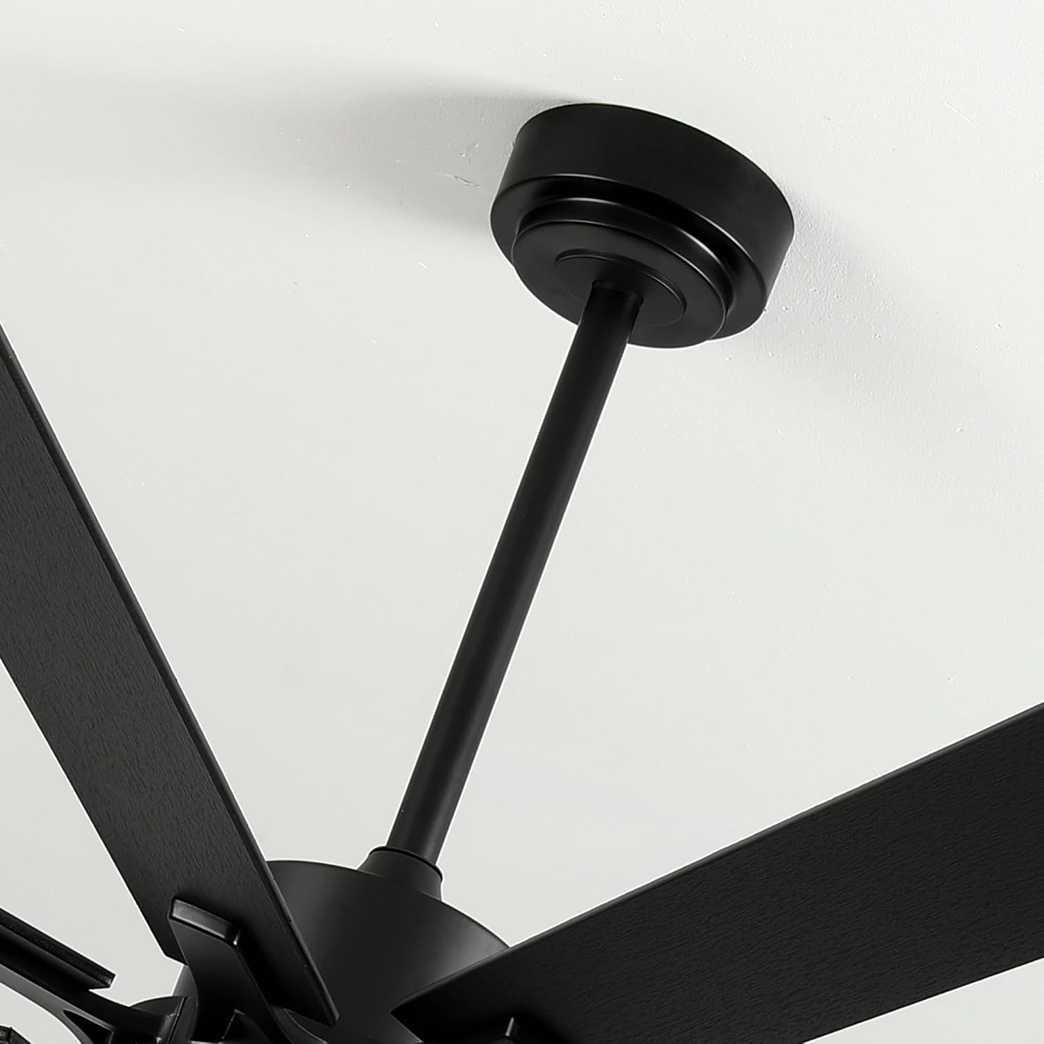 72 Inch Large Size With Light Kit & Remote Control 8 PCS Blades Ceiling Fan 3 Color Dimmable Led Dc Motor Reversible 6 Speed Quiet Remote Control Ceiling Fan For Living Room Bedroom Indoor Matte Black