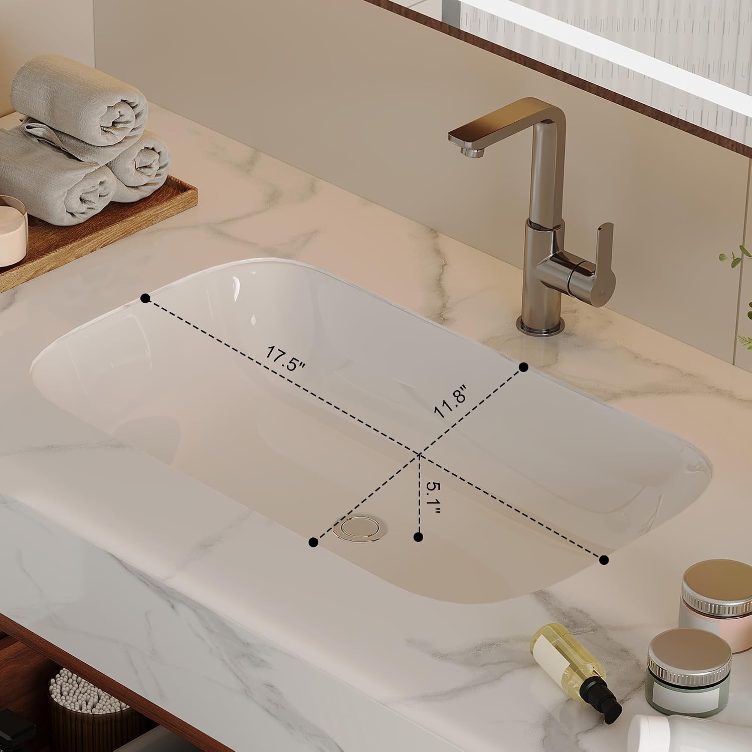 40' Bathroom Vanity with Sink Set, Modern Wall Mounted Bathroom Vanity Cabinet with Sintered Stone Top&Gold Handle 2 Drawers&2 Open Storage, Single Sink Floating Bathroom Vanities,Walnut