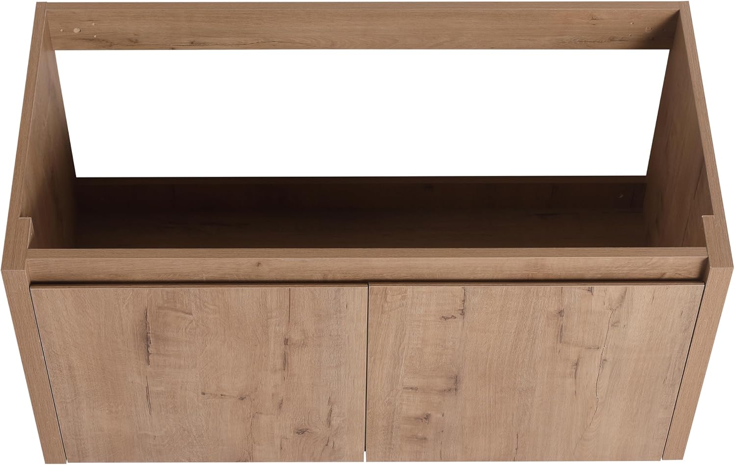 36' Floating Bathroom Vanity,36 Inch Bathroom Vanity Without Top Sink,Modern Floating Vanity Cabinet,Brown Wall Mounted Cabinet with Soft Closing Doors,Plywood(Sink Basin Not Included)