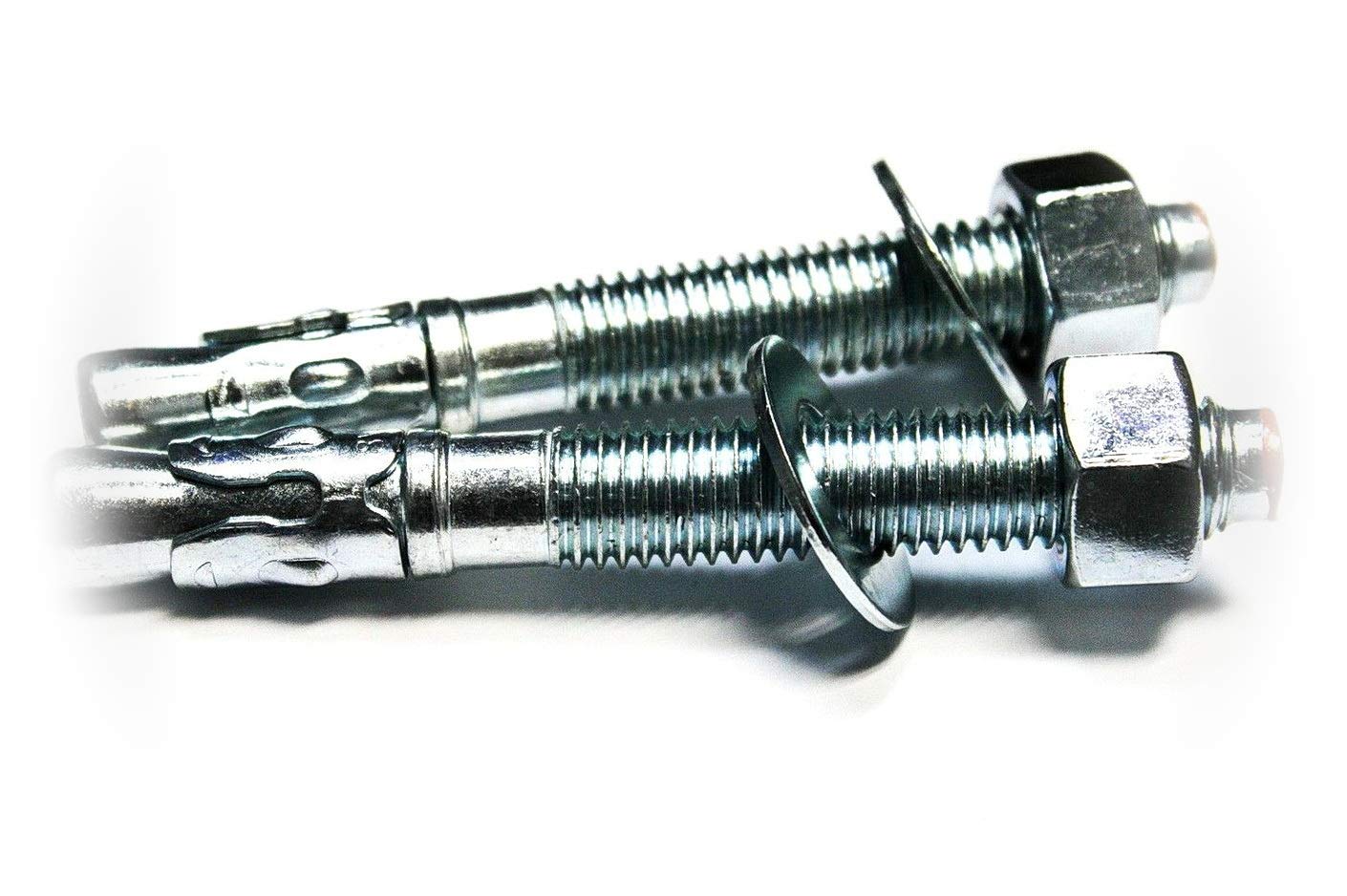 New Package of 25 (pcs) 5/8' x 5' Wedge Anchors - Zinc Set #TR-2145F Warranity by Pr-Mch