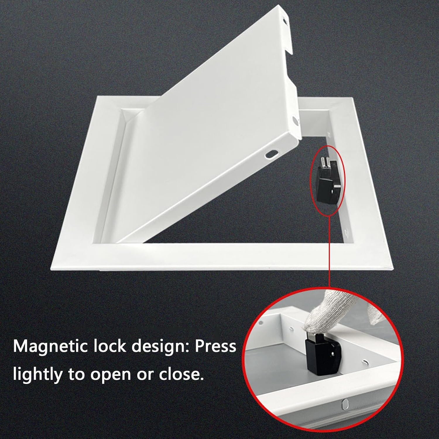 Aluminium Access Panel Metal Recessed Wall Access Door, Click Open Access Panel for Drywall Wall Ceiling, Flush Mount Wall Hole Cover Plate with Screws, for Plumbing Electric(22x22in/55.9x55.9cm)