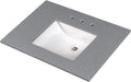 MSI Sparkling Gray Vanity Top with Under Mount Rectangle Ceramic Sinks, Engineered Marble Stone, 4' CC Faucet Holes, 37'X22'