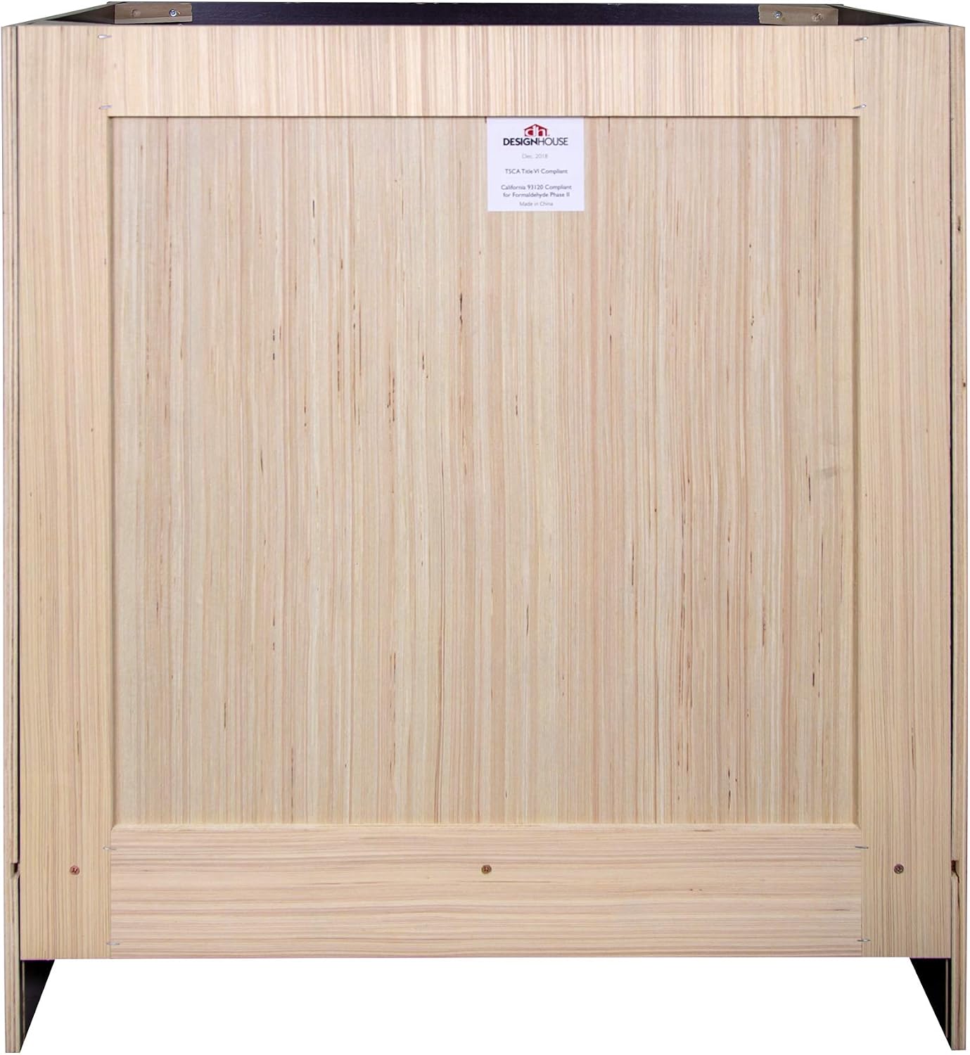 Design House Brookings 31 Inch Bathroom Vanity with Top, Ready to Assemble, Brown, 585281