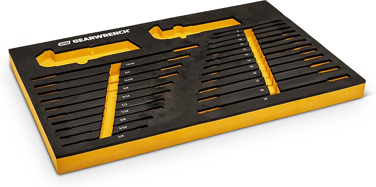 GEARWRENCH 44 Piece 90-Tooth SAE/Metric Ratcheting Wrench and Hex Key Set - 86528