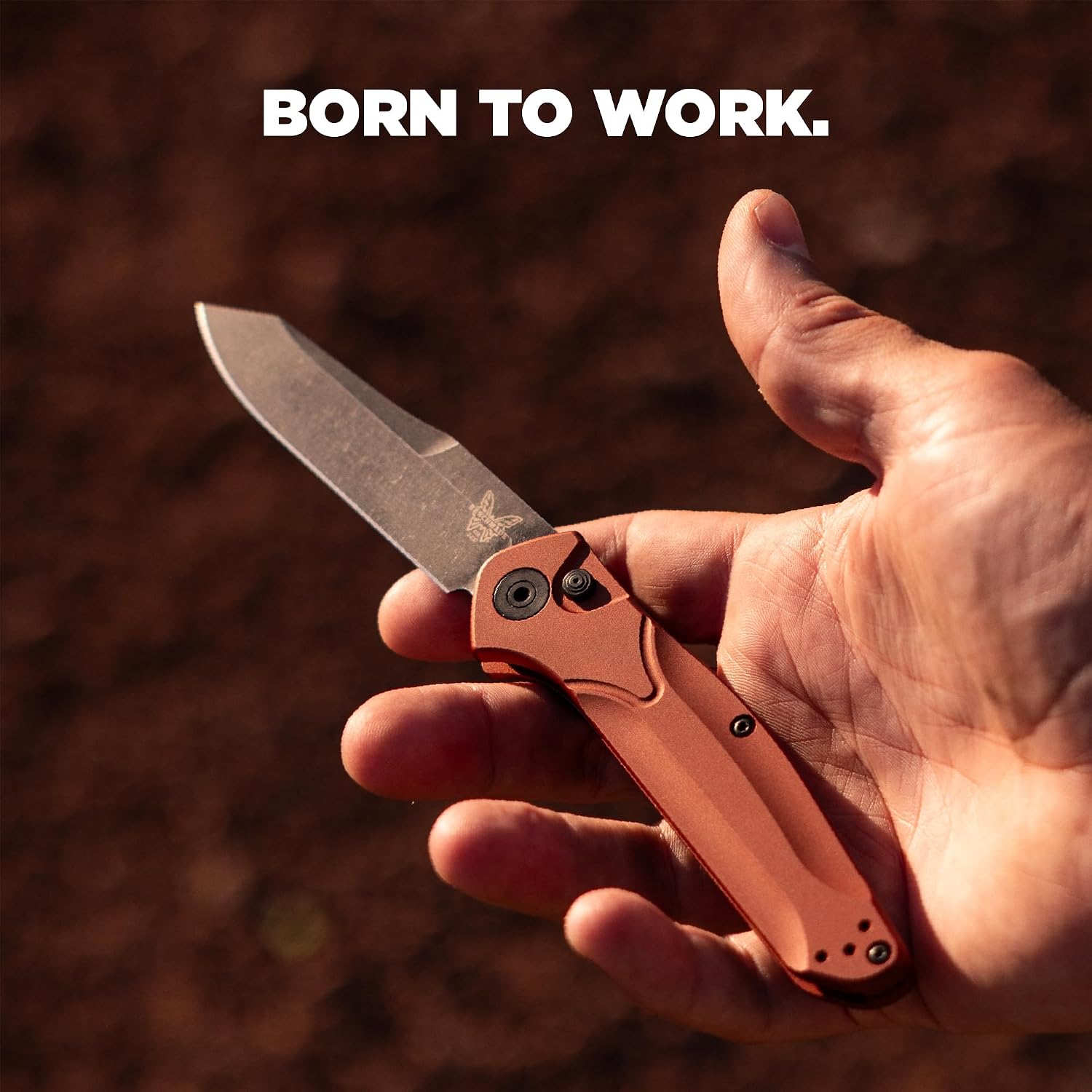 Benchmade - Osborne, Every Day, Outdoor, Folding Knife, Reverse Tanto Blade with Burnt Copper Aluminum Handle (940BK-03)