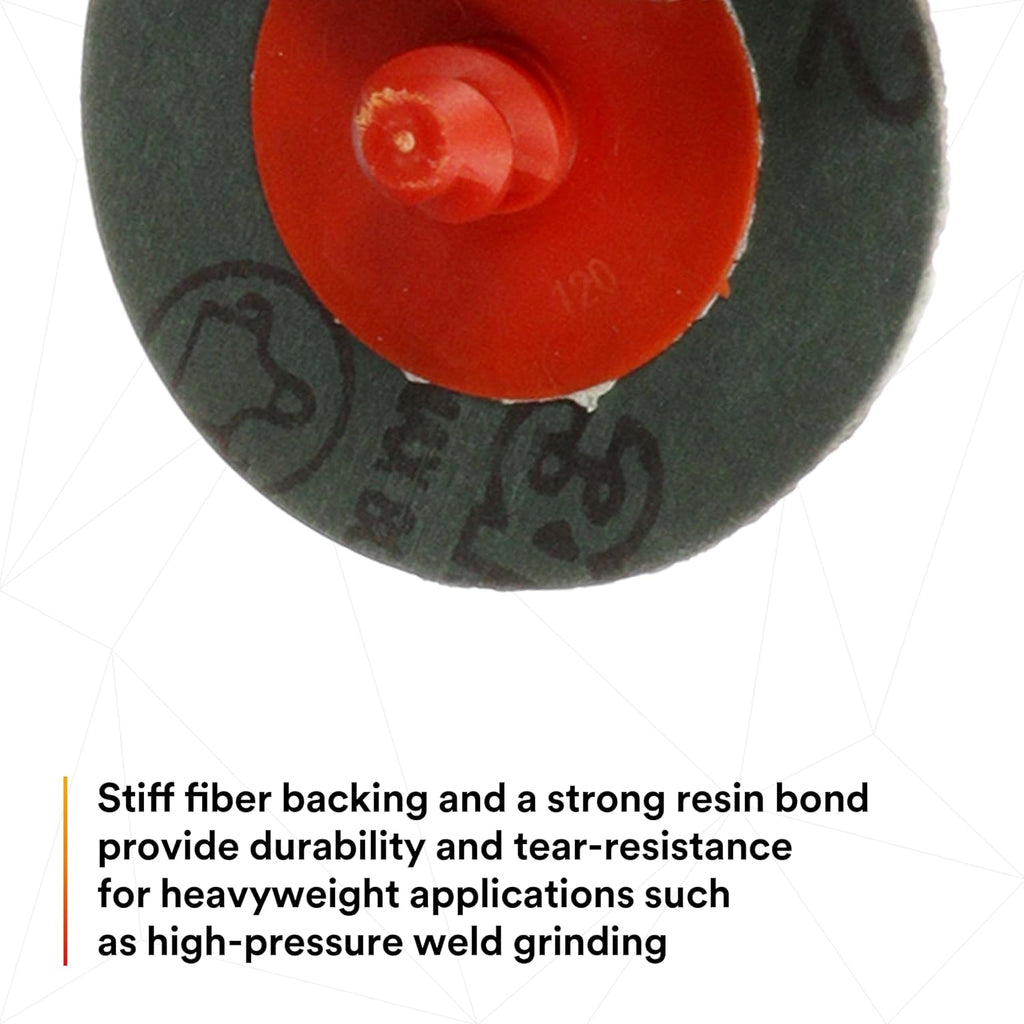 3M™ Cubitron™ II Roloc™ Fibre Disc 982C, 36+, TR+, Red, 2 in, Die R200P, 1000 ea/Case